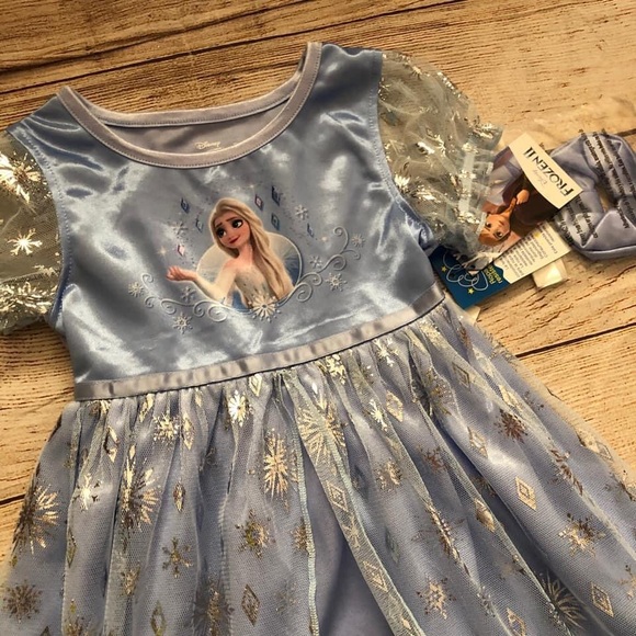 Disney Frozen Nightgown & Scrunches set - NEW - Picture 2 of 2